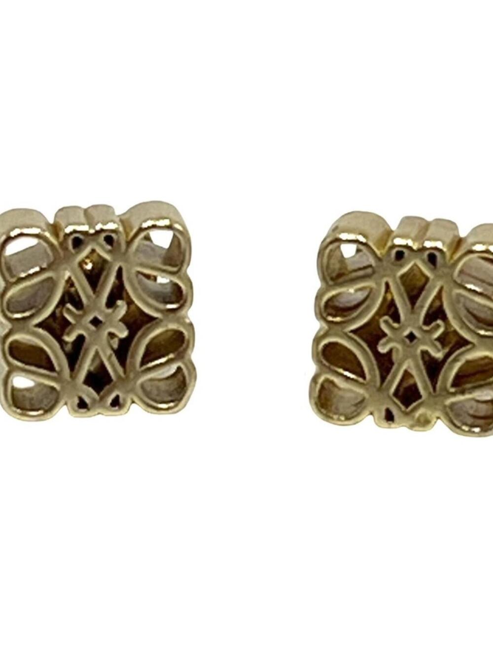 Loewe Goldtone Signature 4-L Design Prism 0.5" Stud Earrings